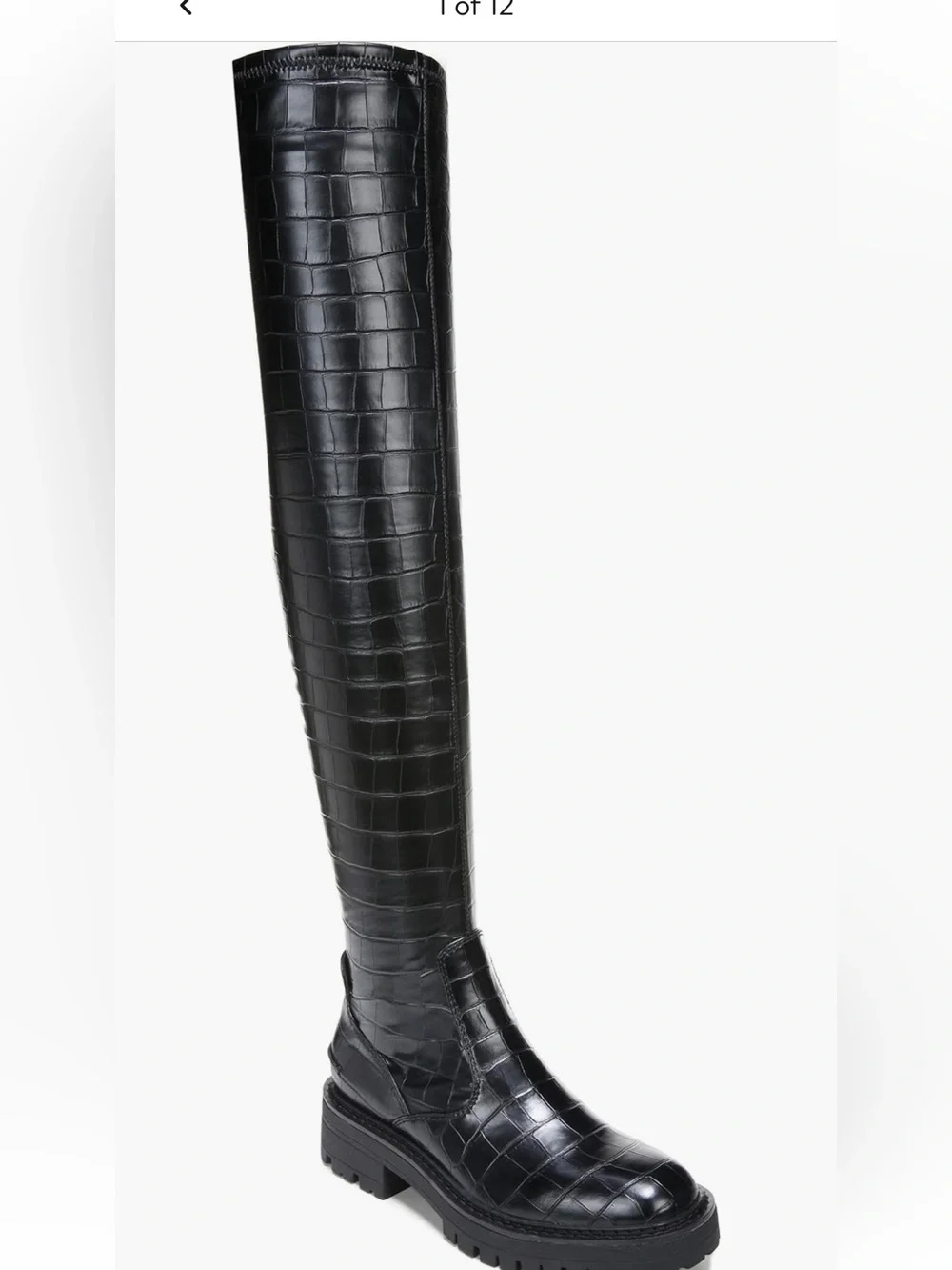 Franco Sarto Over the knee Faux Croc Boot